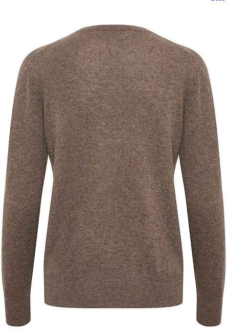 Lukka crew-neck pullover - Brown Melange