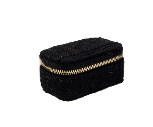 Tweed Jewellery Box Mini - black