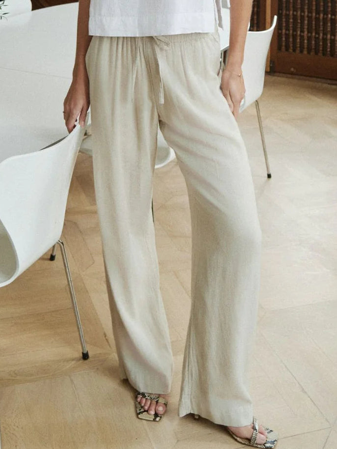 Sonar Linen Pants - Sand - Bukser - Helt Dilla AS
