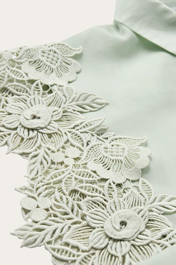 CM Molly Embroidered Shirt - Green Tint - Skjorter - Helt Dilla AS