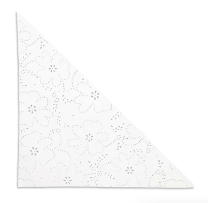 Floral Broderie Bandana Scarf - soft white - Tilbehør - Helt Dilla AS