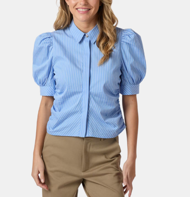 Frannie stripe shirt - Light Blue - Skjorter - Helt Dilla AS
