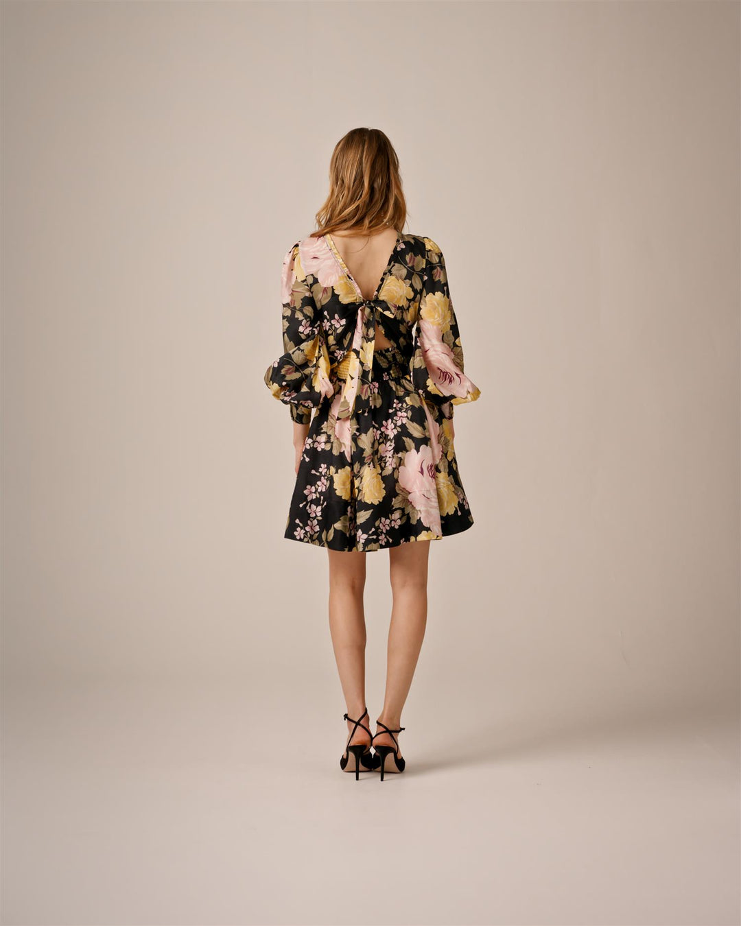 Viscose Tieband Dress - Evening Bouquet