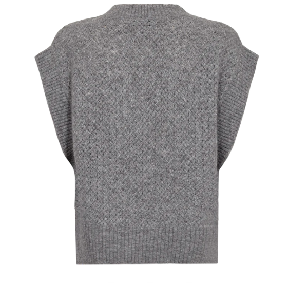 Ibra Waistcoat - Med Grey Melange - Vest - Helt Dilla AS