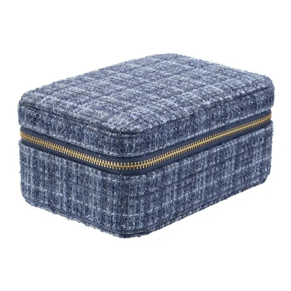 Tweed Jewellery Box - Grisalle Blue - Tilbehør - Helt Dilla AS