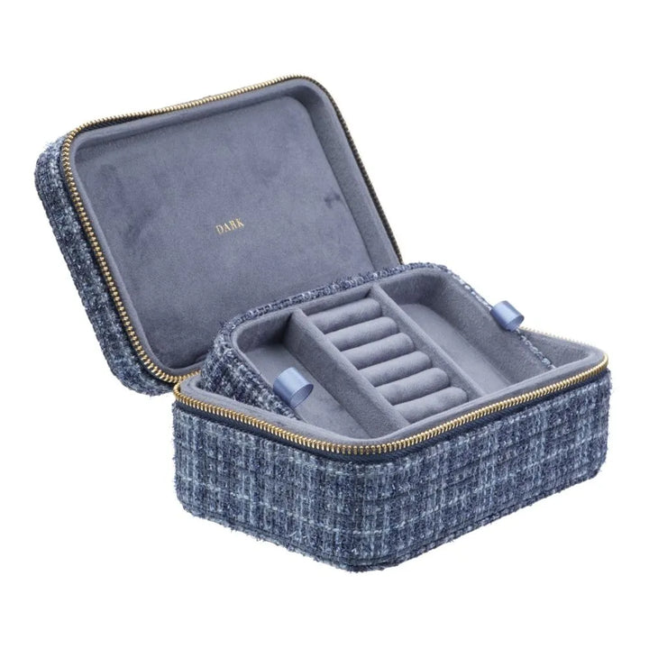 Tweed Jewellery Box - Grisalle Blue - Tilbehør - Helt Dilla AS