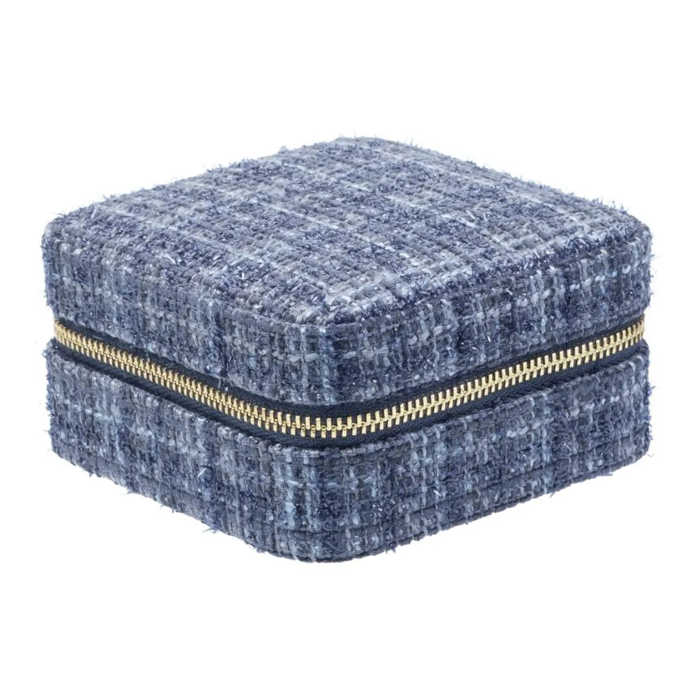 Tweed Jewellery Box Mini - Grisalle Blue
