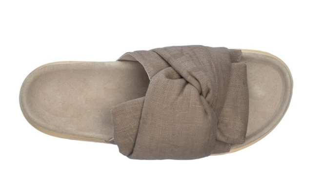 Knot lino slipper - taupe - Sko - Helt Dilla AS