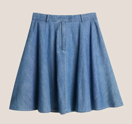 Aslaug Denim Skirt - Dark Denim - Skjørt - Helt Dilla AS