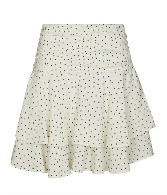 Janie Mini Dot Nederdel - Off White - Skjørt - Helt Dilla AS