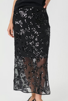 Vivika Sequin Skirt - Black - Skjørt - Helt Dilla AS