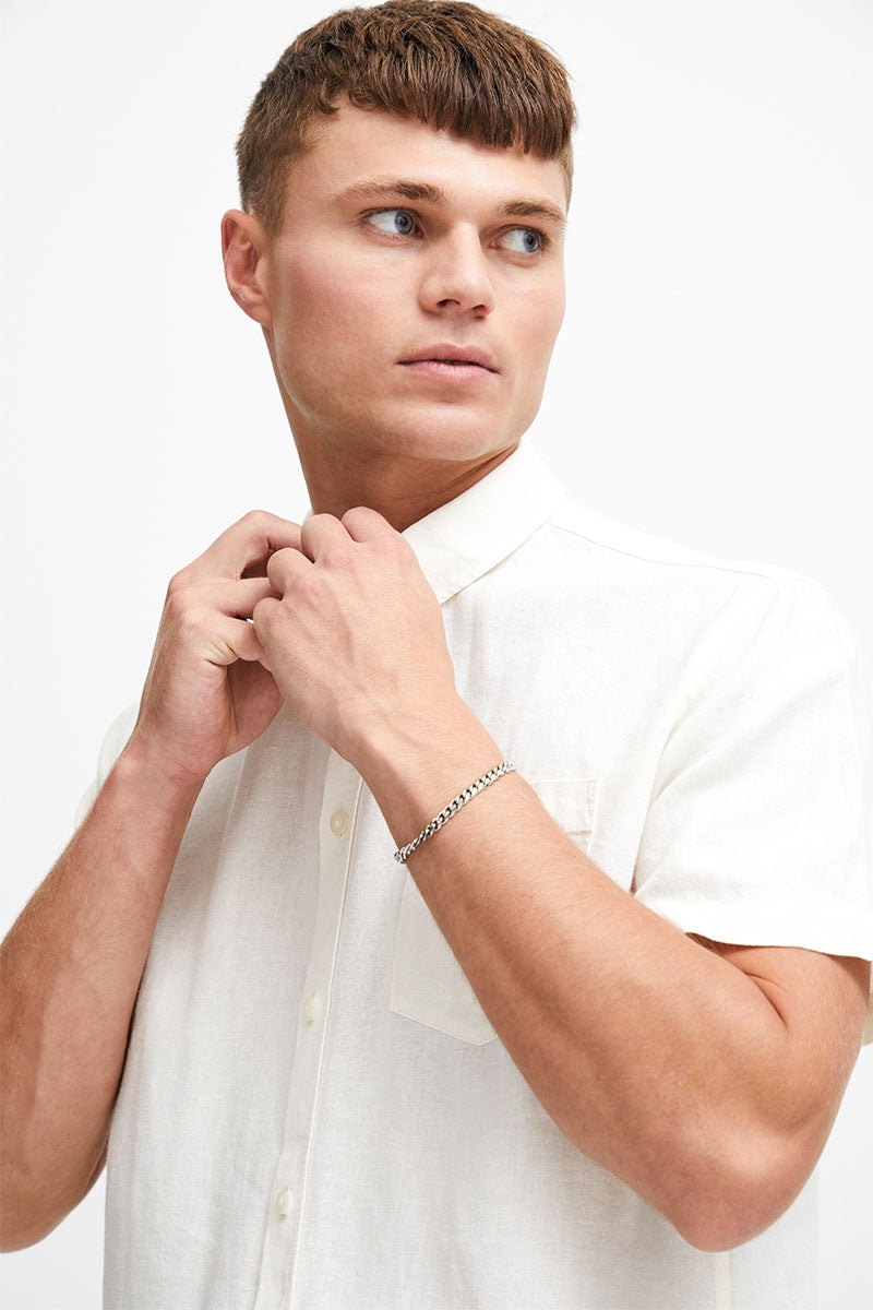 Allan SS Linen Shirt - White - Herre - Helt Dilla AS