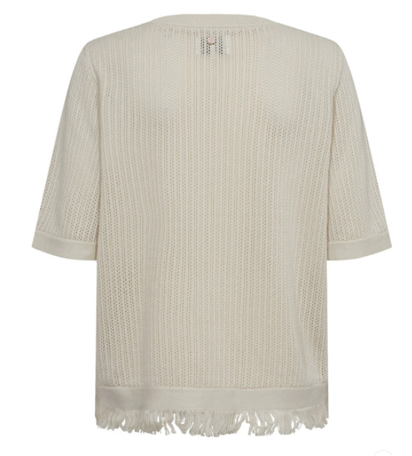 Fringe Pullover - Sandshell Melange