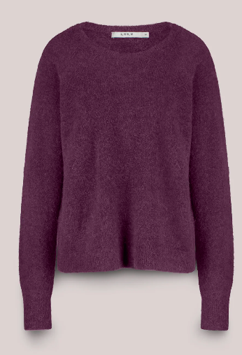 Sweater wool alpaca knit - Wineberry - Genser - Helt Dilla AS