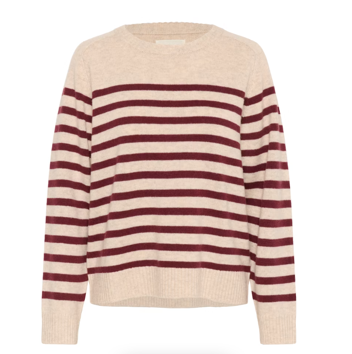 Niaka Pullover - Tawny Port Stripe - Genser - Helt Dilla AS