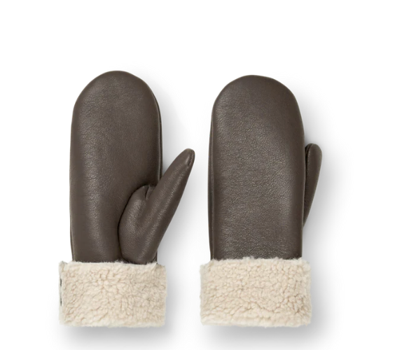 Day Faux shearling Mittens - Major Brown - Tilbehør - Helt Dilla AS