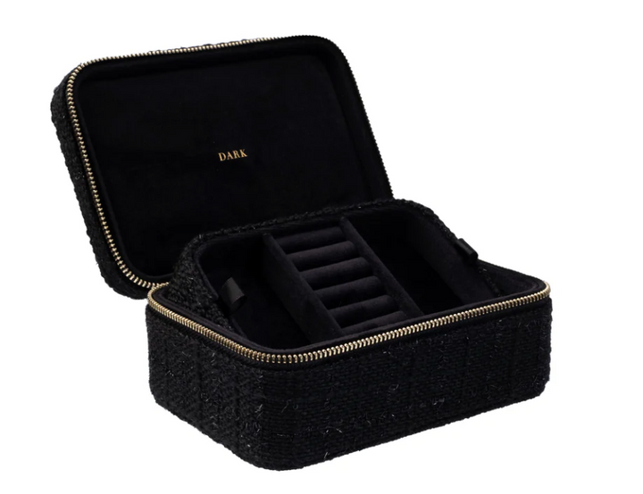 Tweed Jewellery Box - black