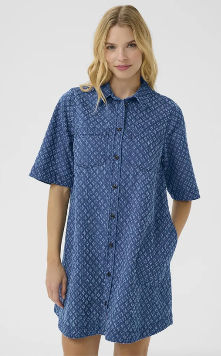 Sardia Kjole - Ditressed Blue Denim - Kjoler - Helt Dilla AS