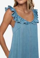 NuElida Dress - Blue Denim - Kjoler - Helt Dilla AS
