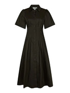 Baia Poplin Dress - Chocolate Brown - Kjoler - Helt Dilla AS