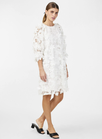 Trea 3/4 Dress - Star White