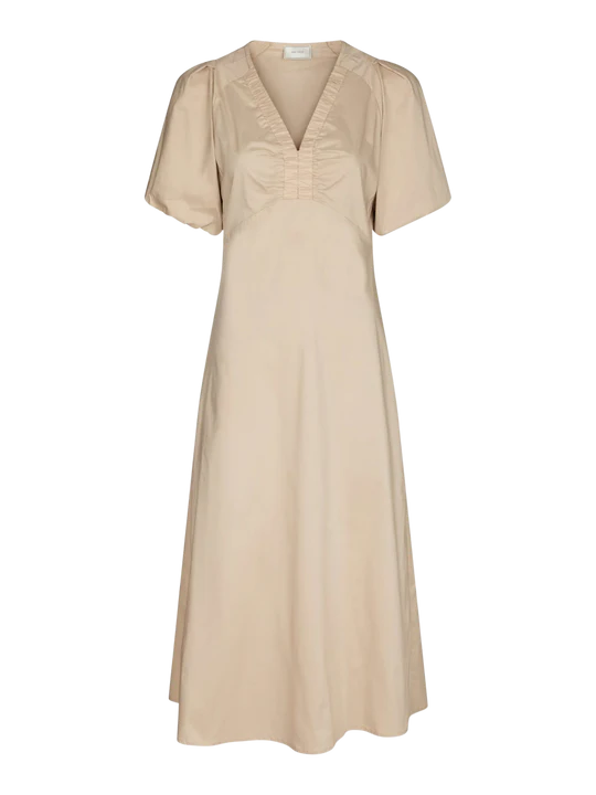 Illana Poplin Dress - Dark Sand - Kjoler - Helt Dilla AS