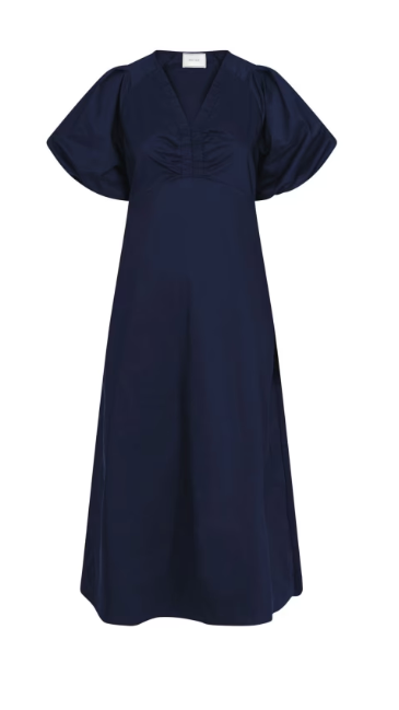 Irina poplin dress - navy - Kjoler - Helt Dilla AS