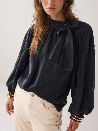 Wide bowie top - Black