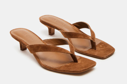 Tracie Kitten Heel Sandal - Chesnut Suede - Sko - Helt Dilla AS