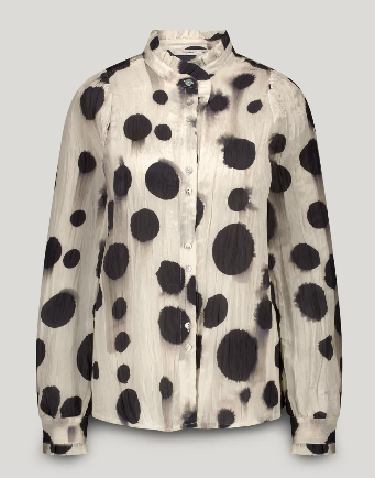 Non-iron blouse with polka dots - mønster