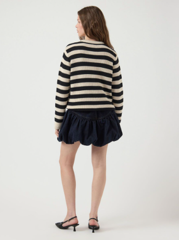SIRONI LS KNIT CARDIGAN S. NOOS - birch/black