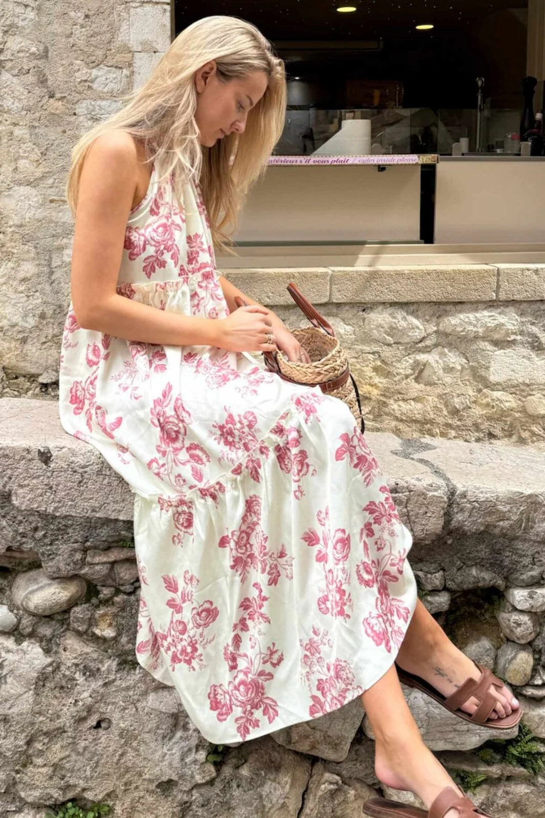 AbbilC Long Dress - Vintage Rose