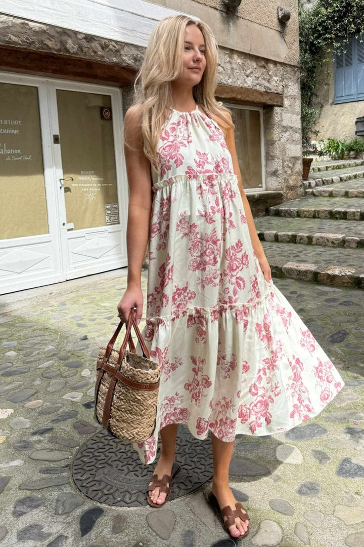 AbbilC Long Dress - Vintage Rose