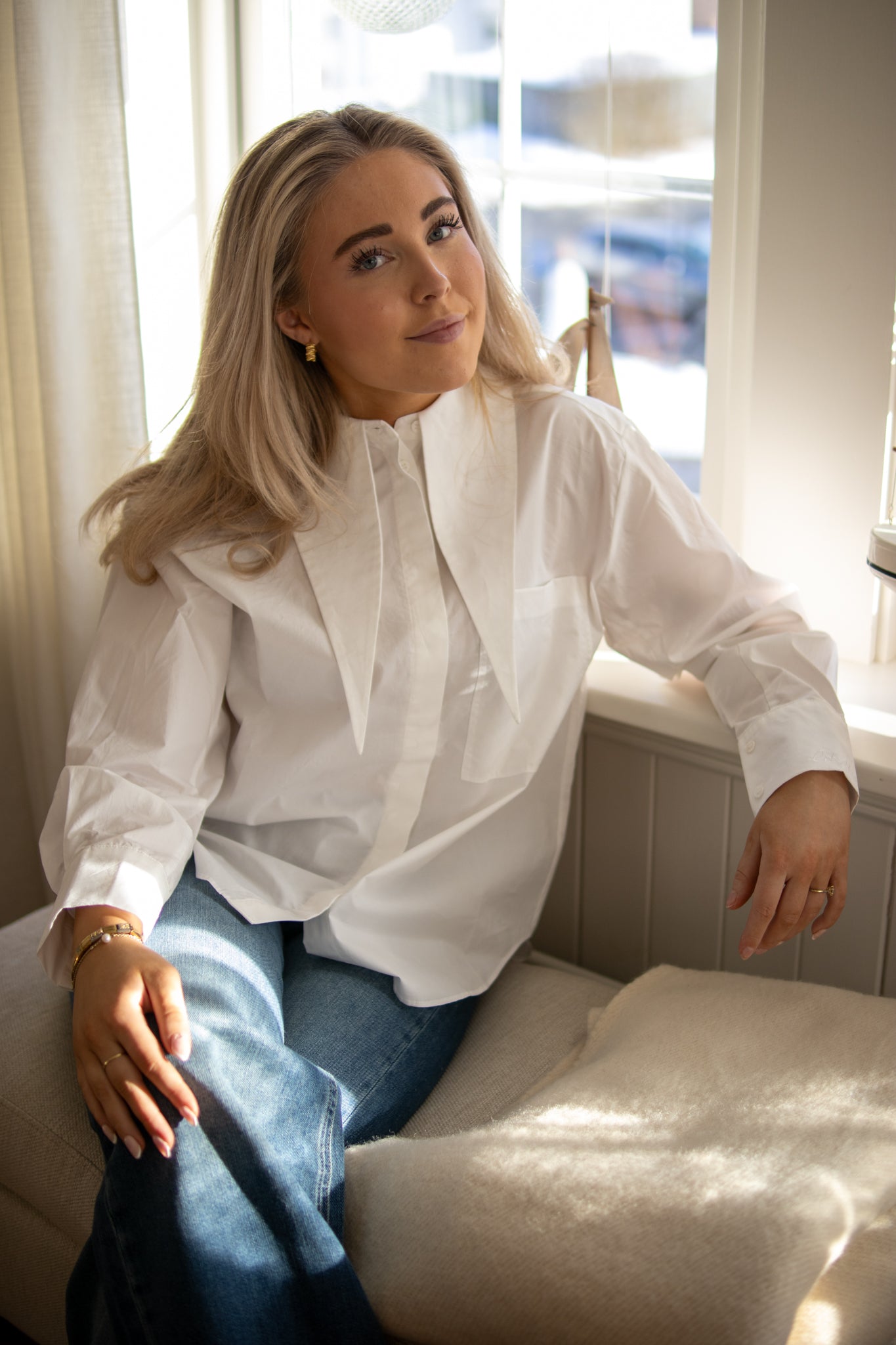 Poplin Shirt - Bright White - Skjorter - Helt Dilla AS