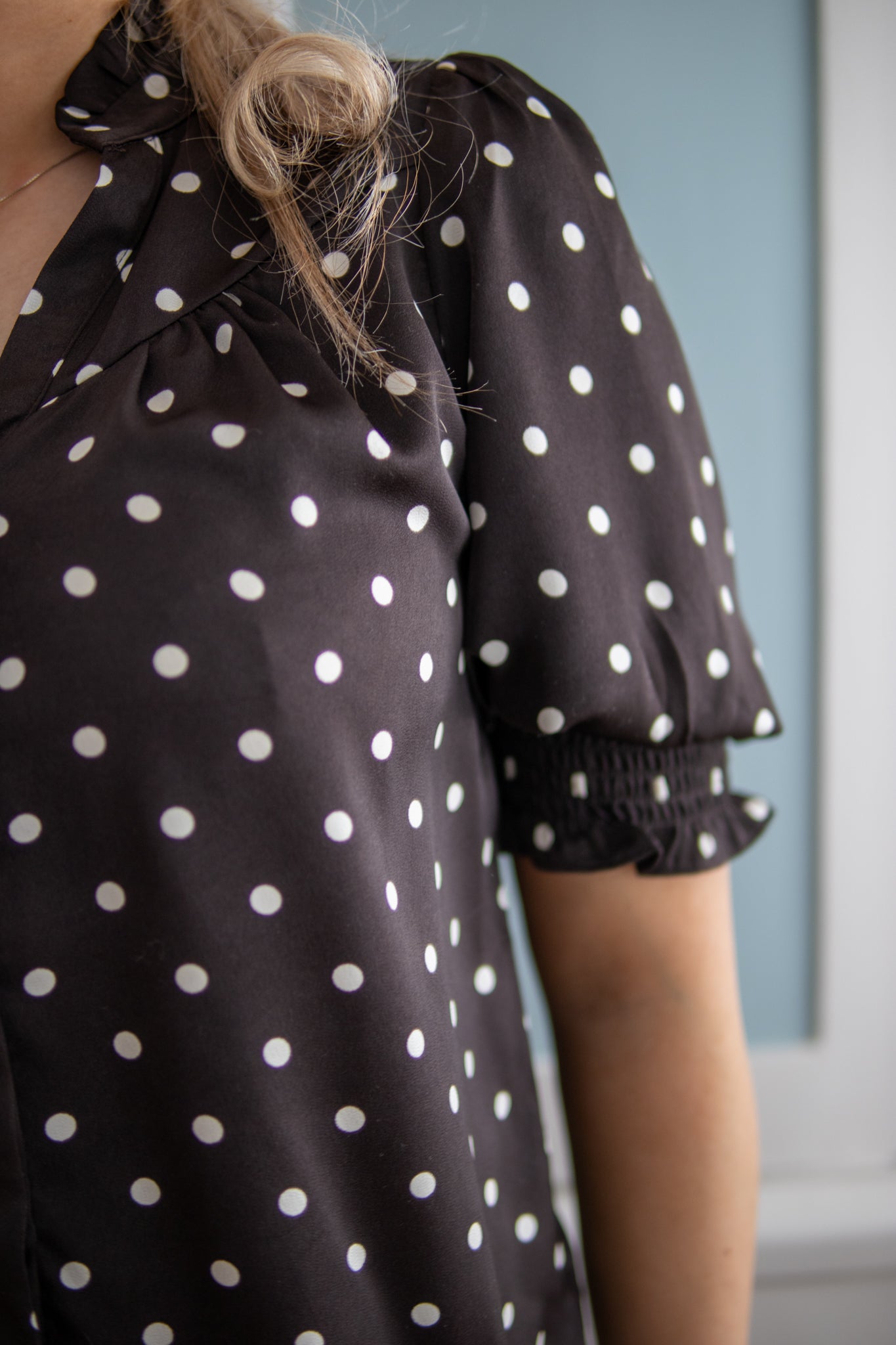 Diana Dot Blouse - Dark Brown - Bluser - Helt Dilla AS