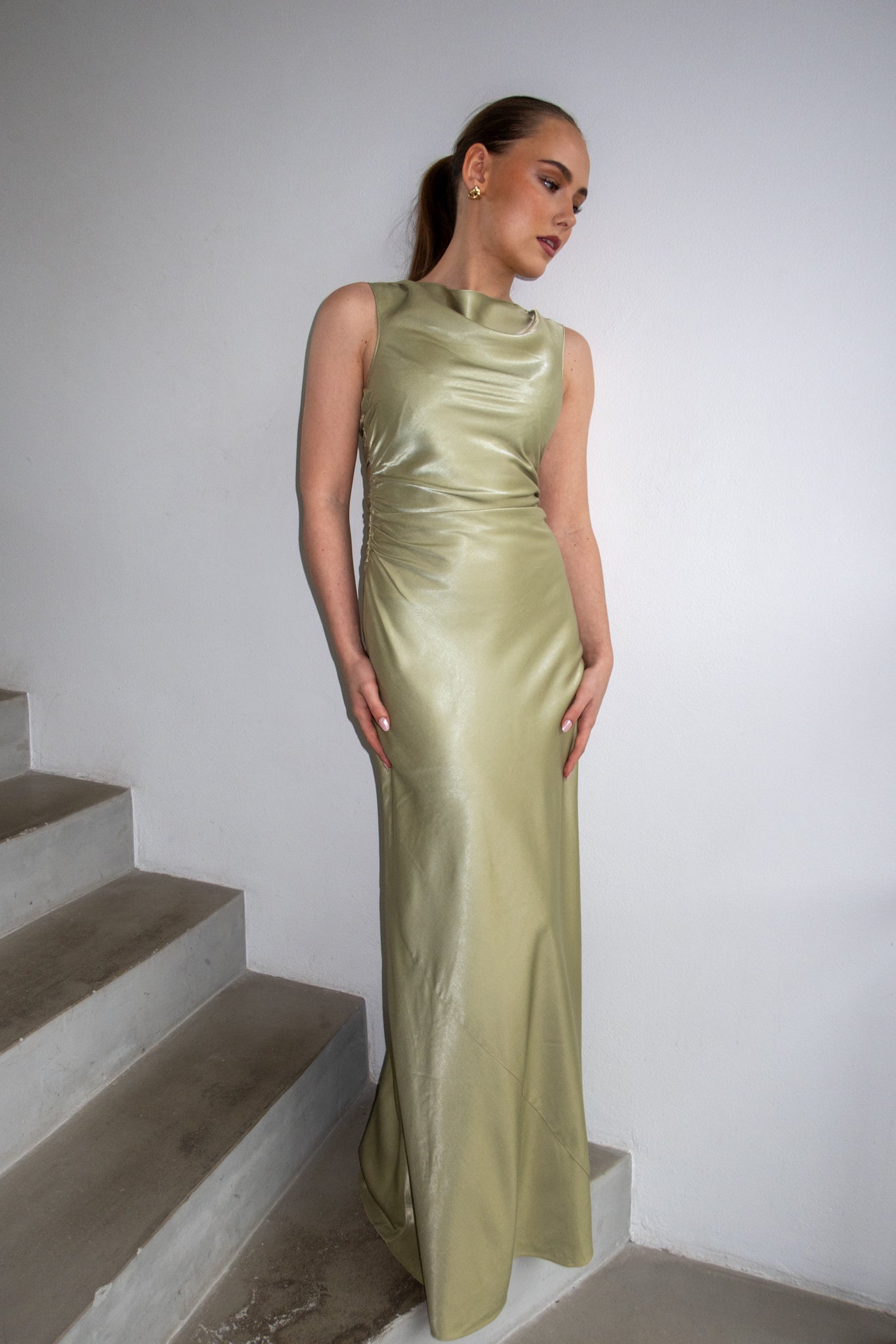 Florentina dress - sage green - Kjoler - Helt Dilla AS