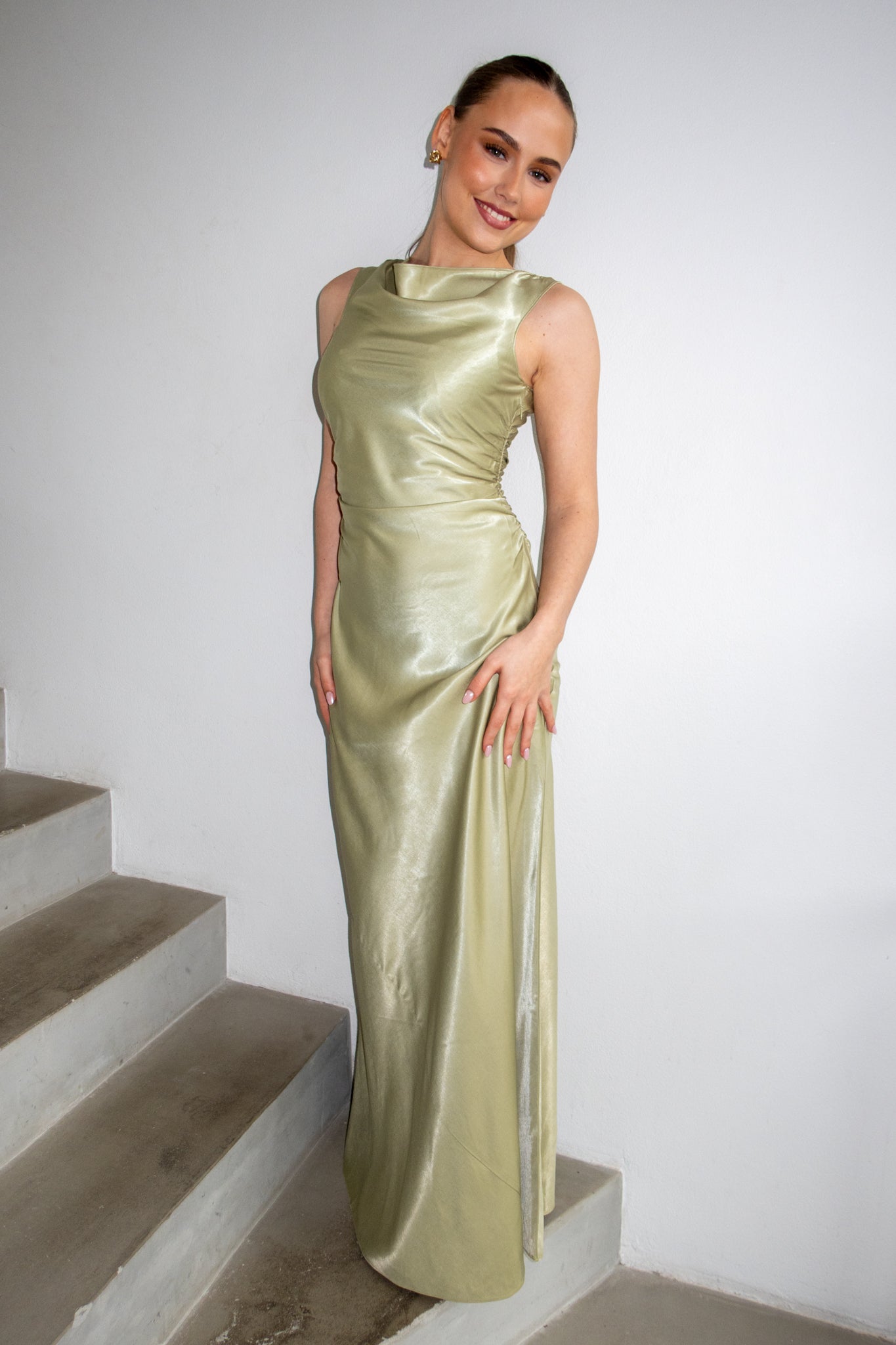 Florentina dress - sage green - Kjoler - Helt Dilla AS