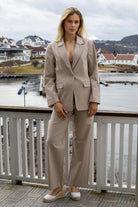Andrea Wide Pant - Beige - Bukser - Helt Dilla AS