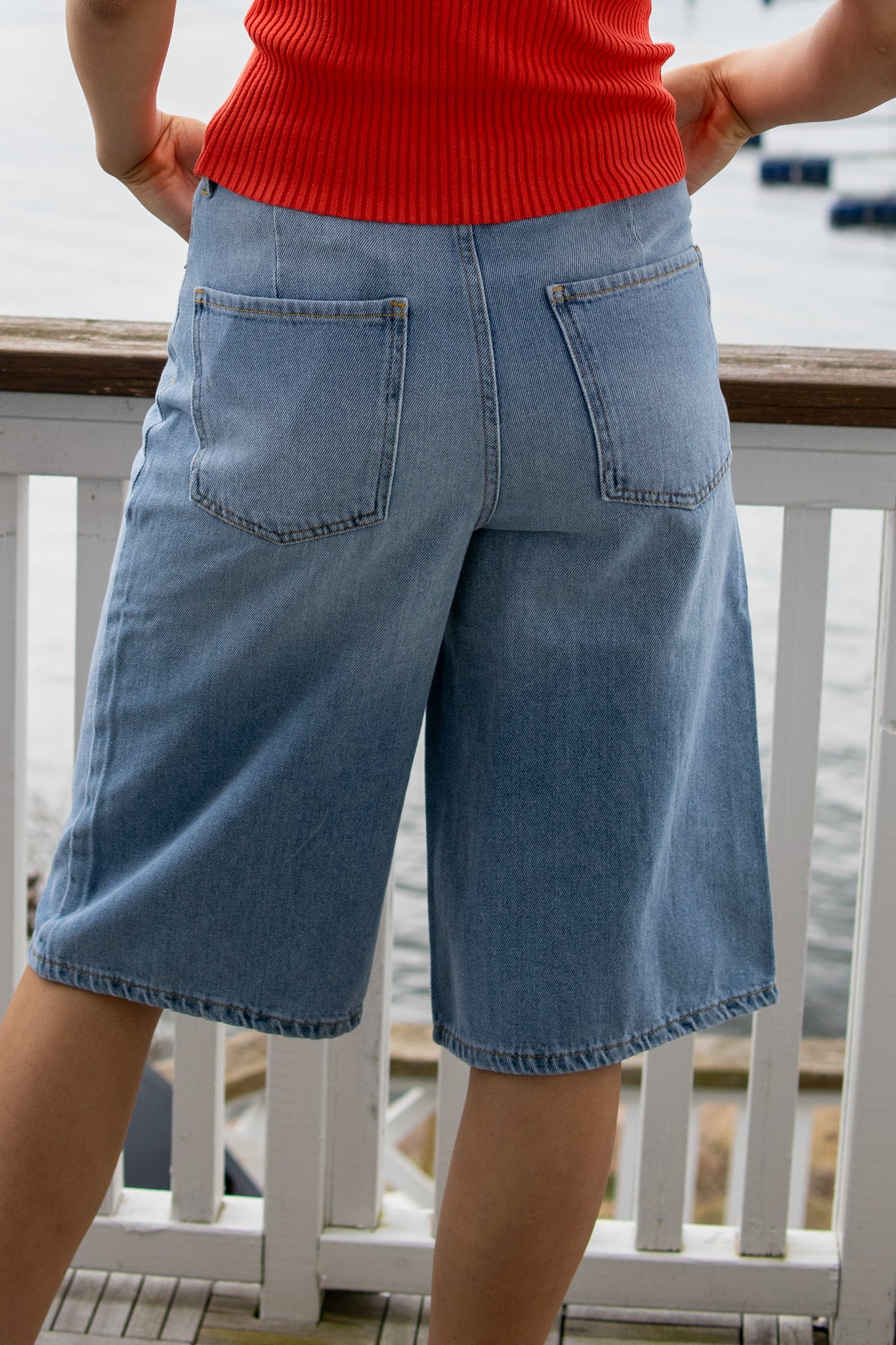 CM Anora Bermuda Shorts - Light Blue Denim - Shorts - Helt Dilla AS