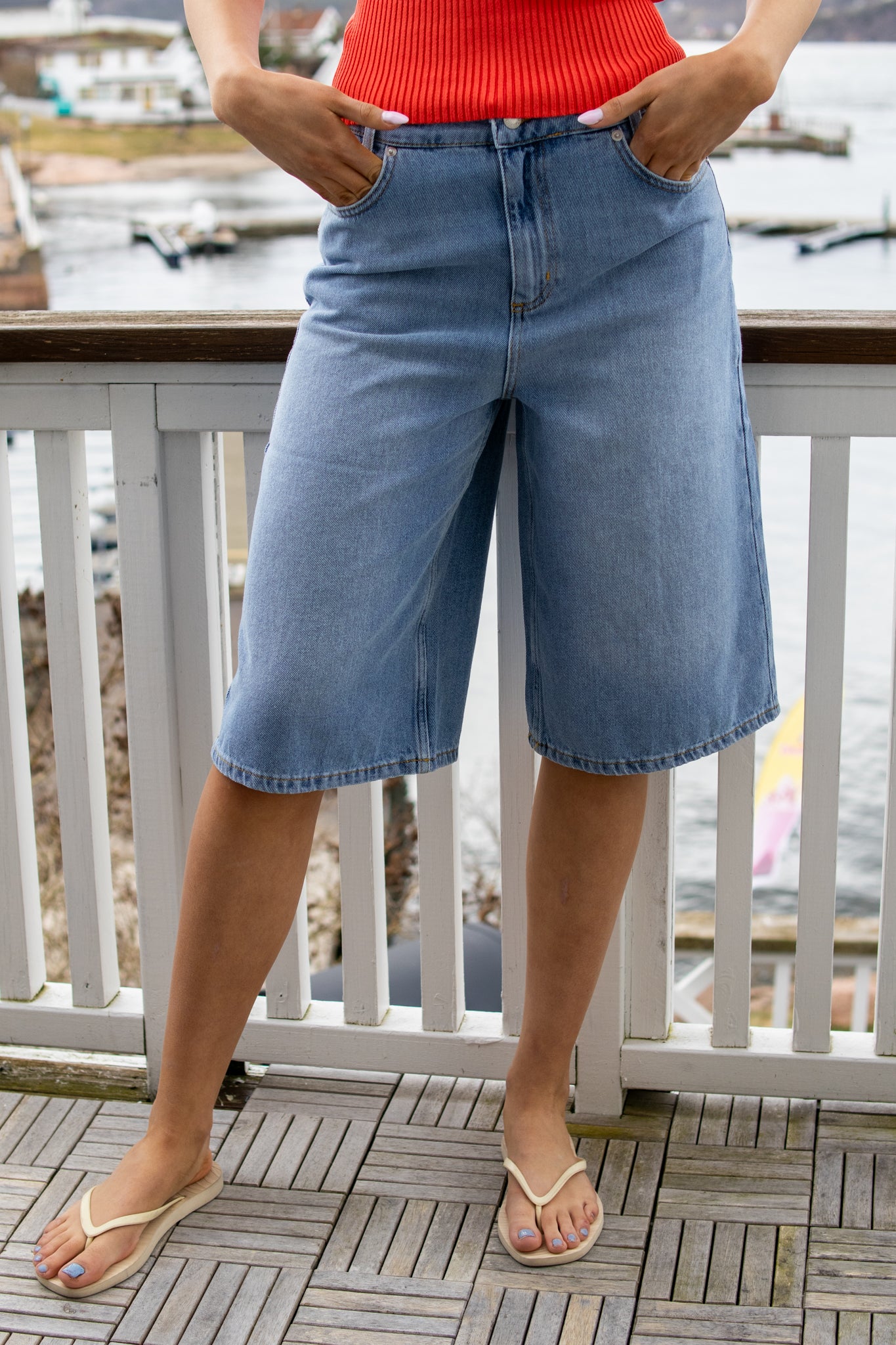 CM Anora Bermuda Shorts - Light Blue Denim - Shorts - Helt Dilla AS
