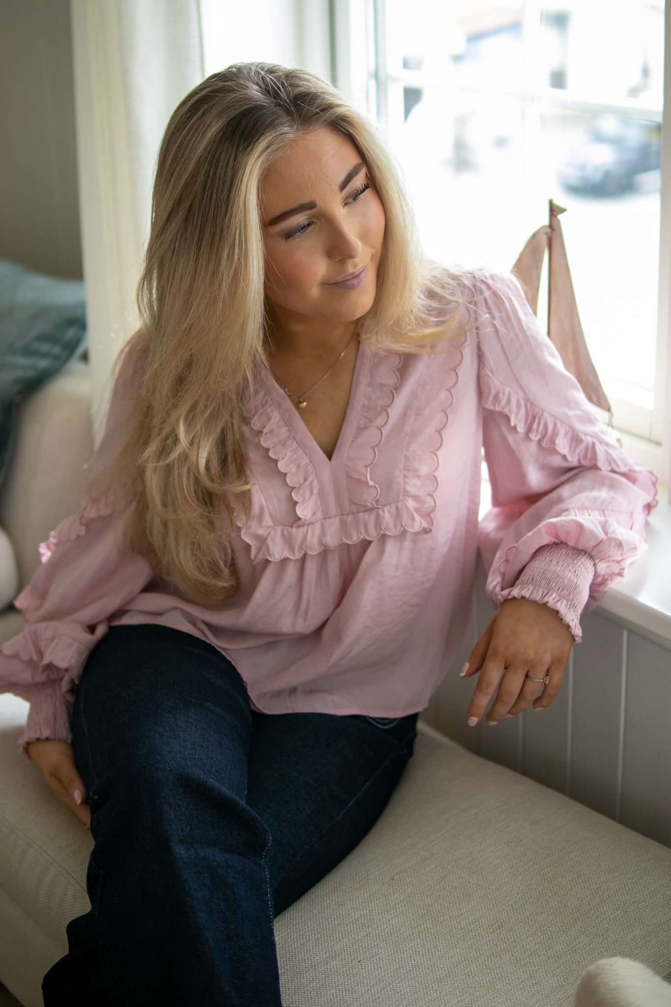 Nana Blouse - Pale Pink - Bluser - Helt Dilla AS