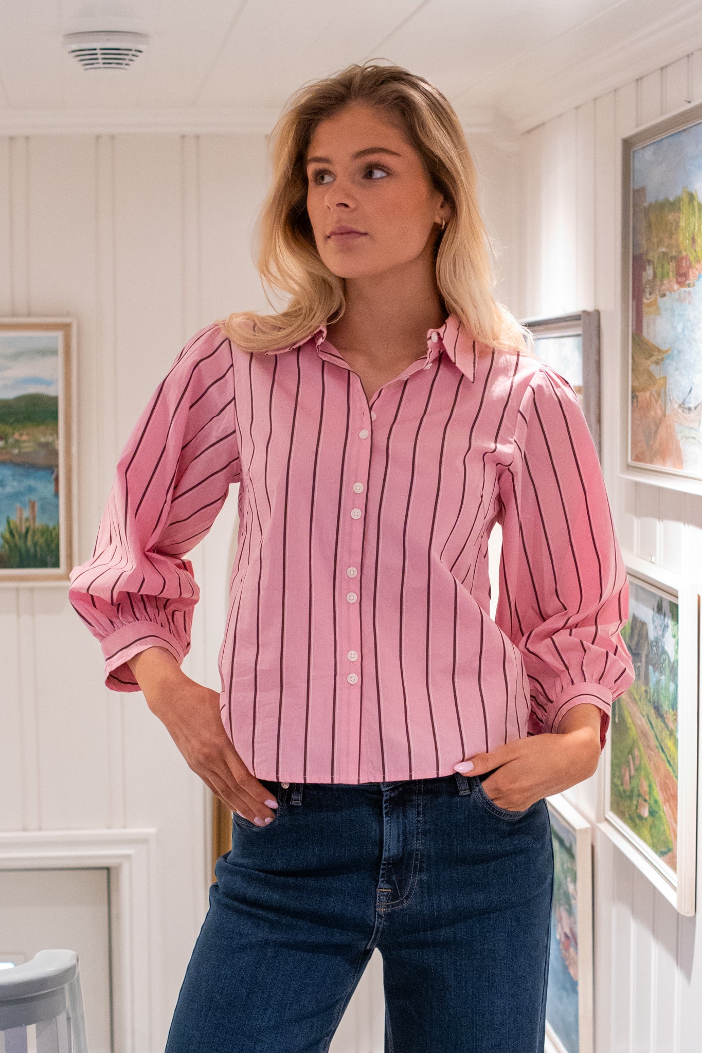 Anais Skjorte - Pink Stripe - Skjorter - Helt Dilla AS