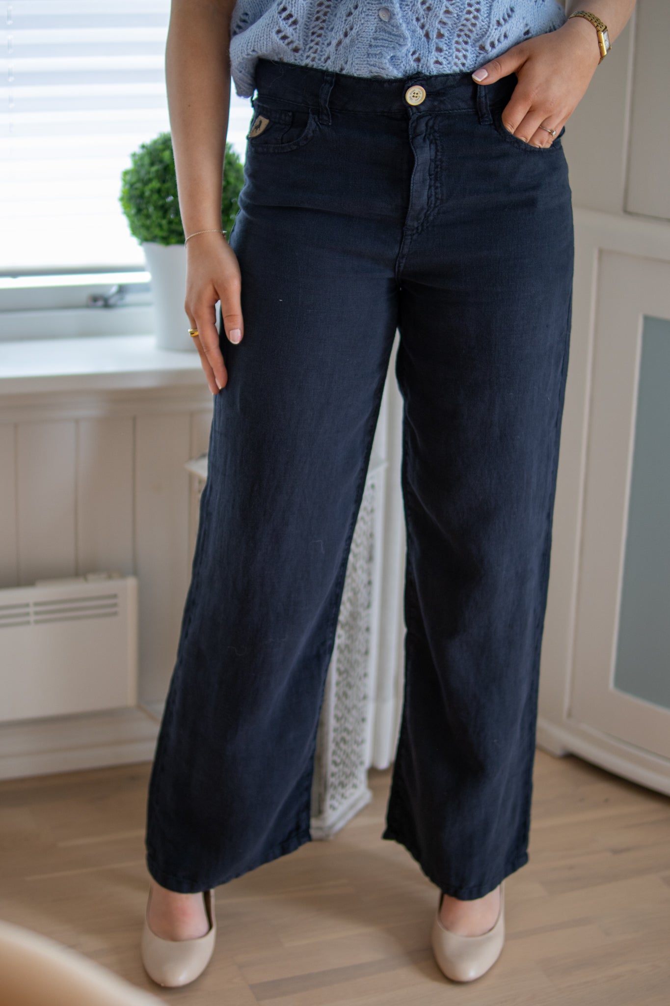 Culotte Linen - Navy - Bukser - Helt Dilla AS