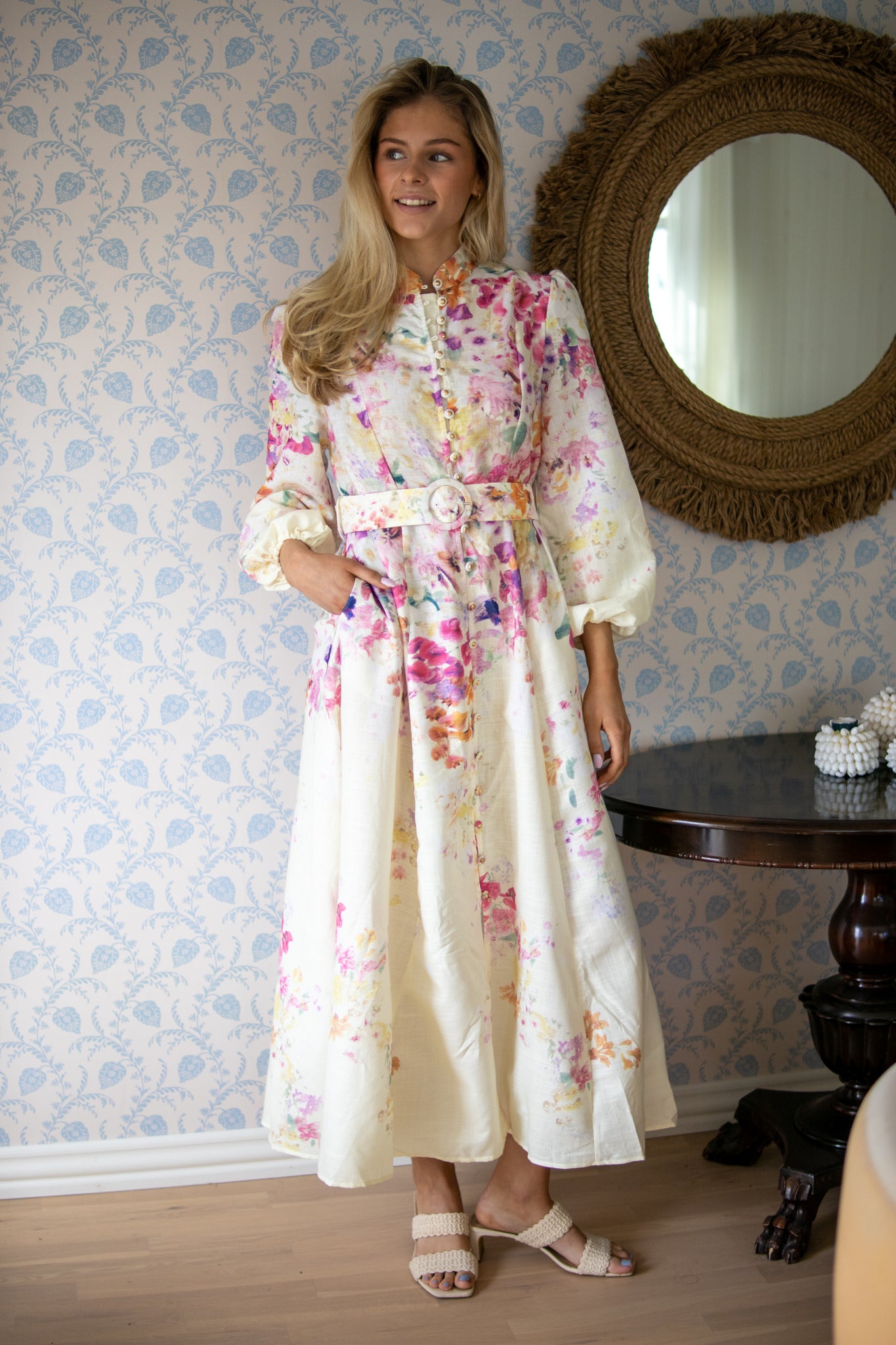 From Paris With Love Kjole - Jaune Flower - Kjoler - Helt Dilla AS