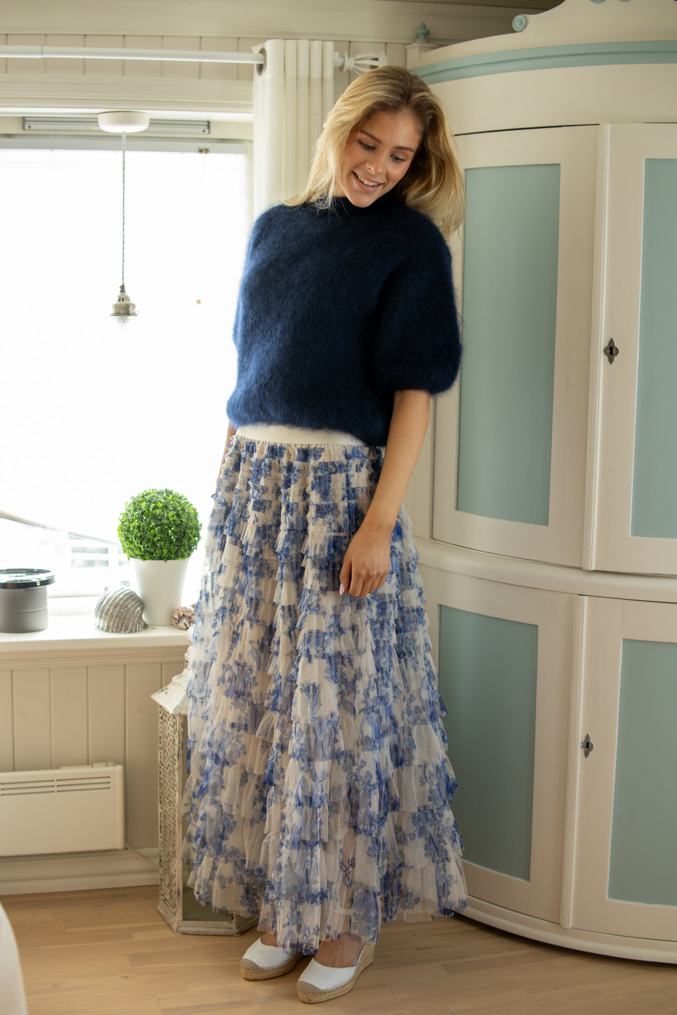 From Paris With Love Mohair Kid T-shirt - Marine - Genser - Helt Dilla AS