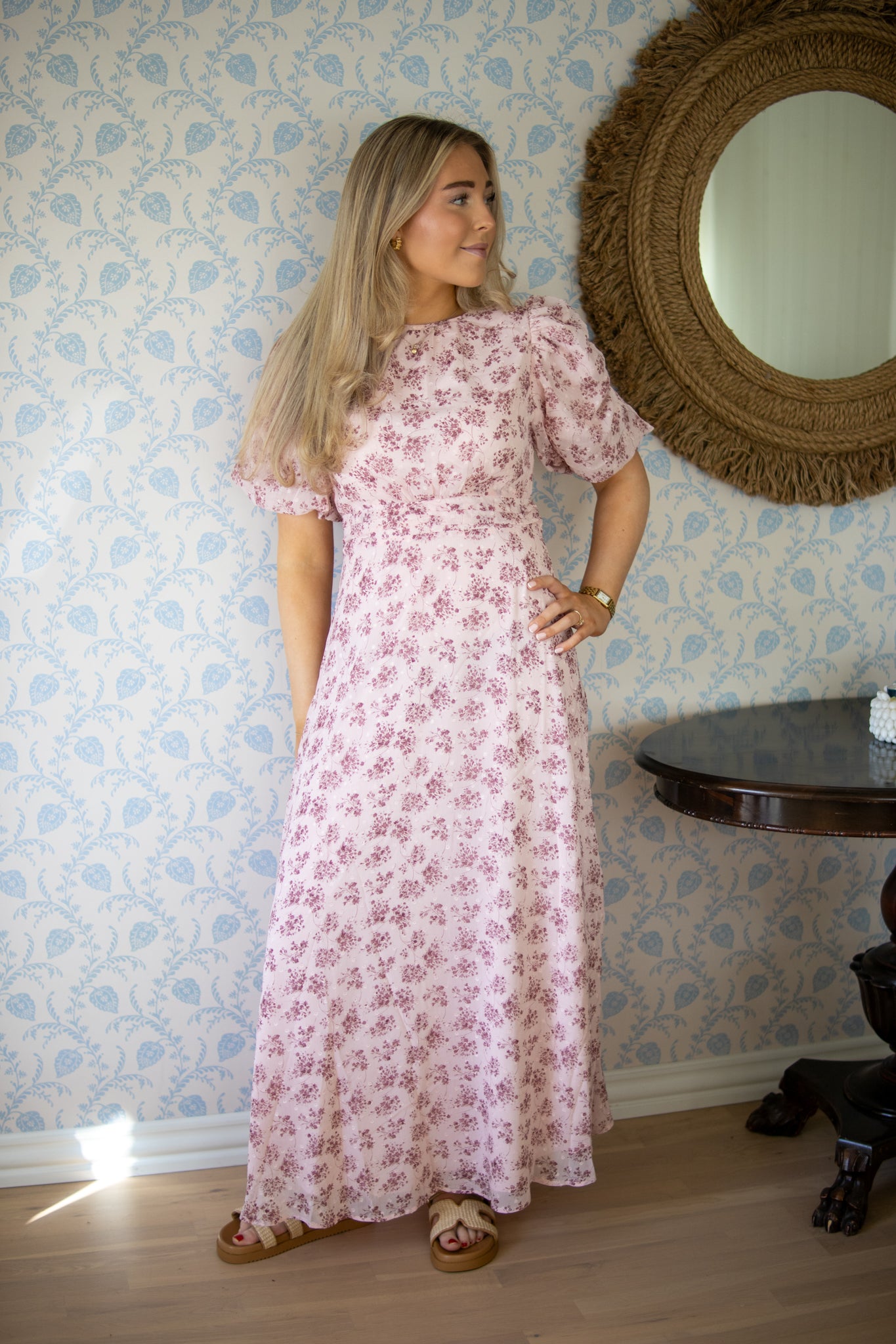 Kikka Chiffon Flowers Dress - Rose - Kjoler - Helt Dilla AS