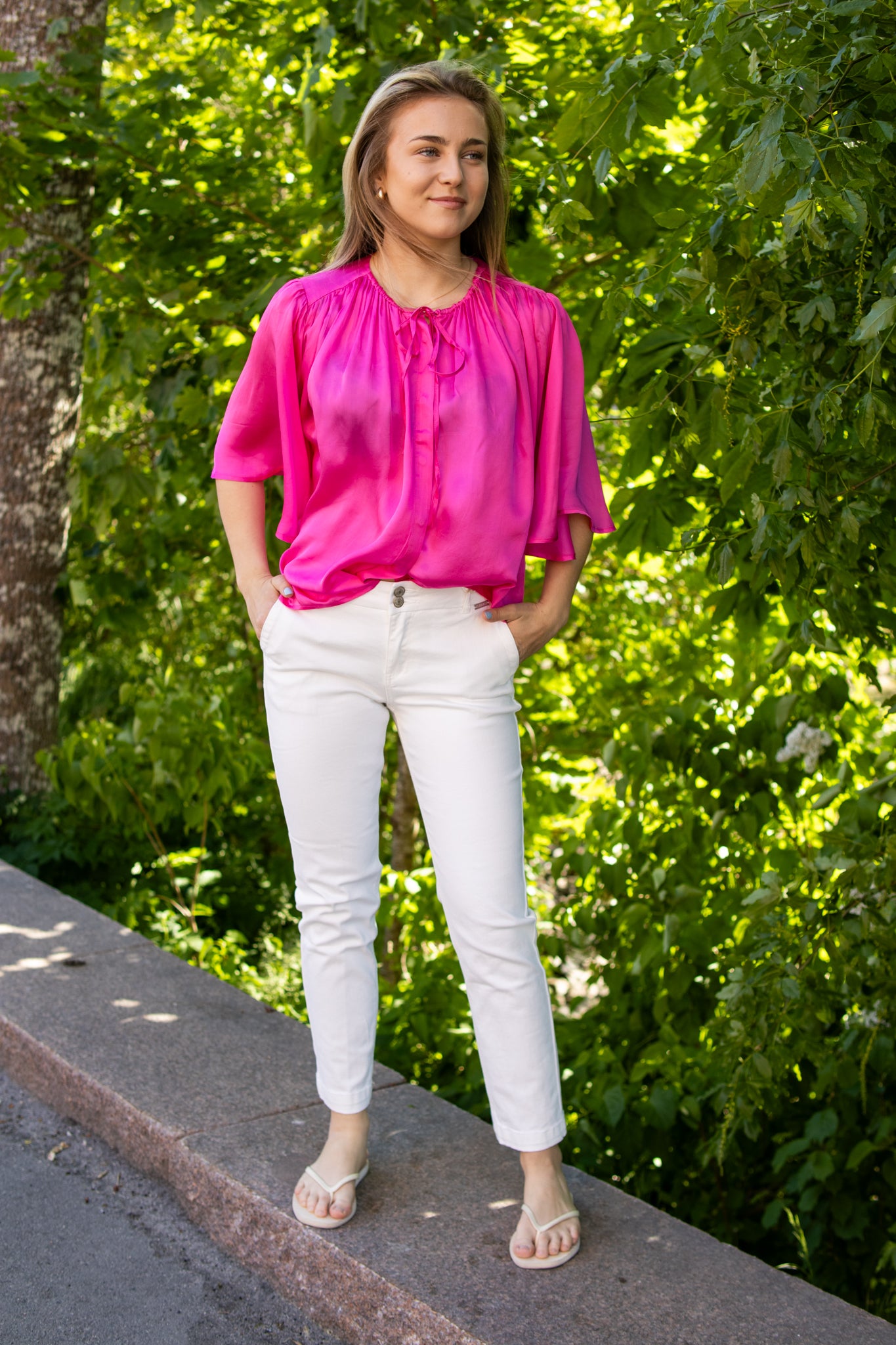 Penne blouse - fushia - Bluser - Helt Dilla AS