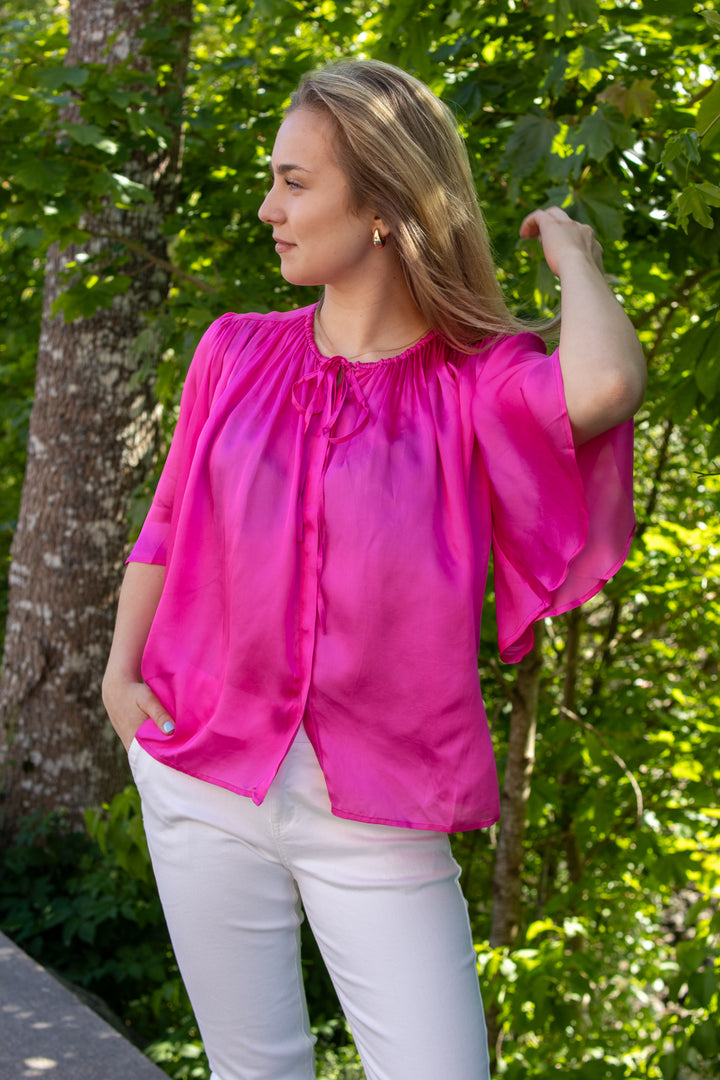 Penne blouse - fushia - Bluser - Helt Dilla AS