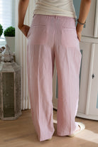 Ursula Linen Trousers - Pink - Bukser - Helt Dilla AS