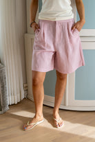 Pluto Linen shorts - Pink - Shorts - Helt Dilla AS